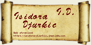 Isidora Đurkić vizit kartica